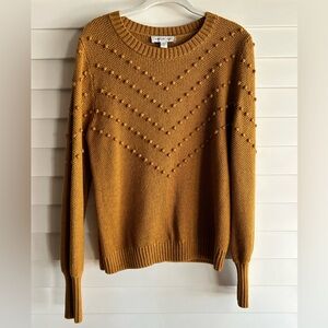 Amour Vert mustard color Textired Wool Sweater